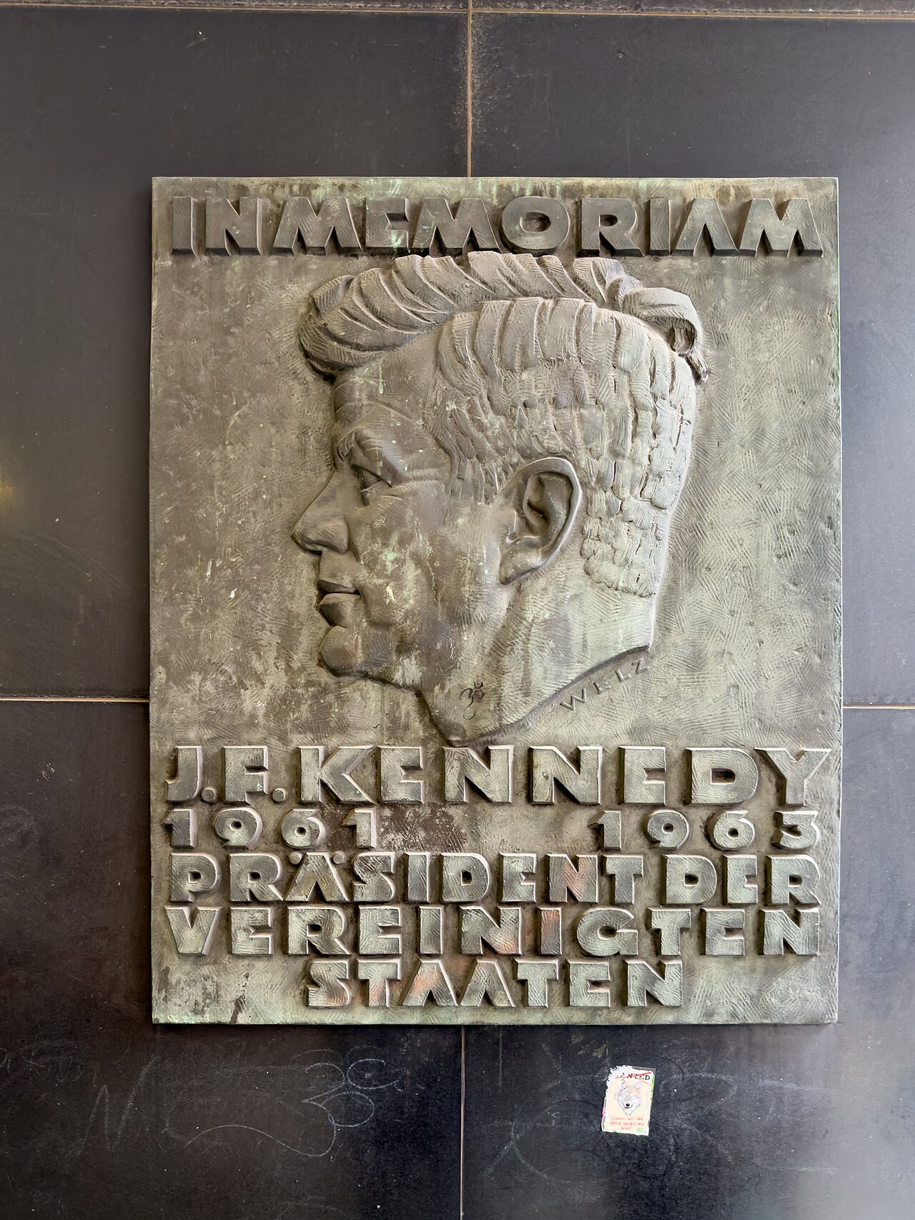 Gedenktafel für John F. Kennedy