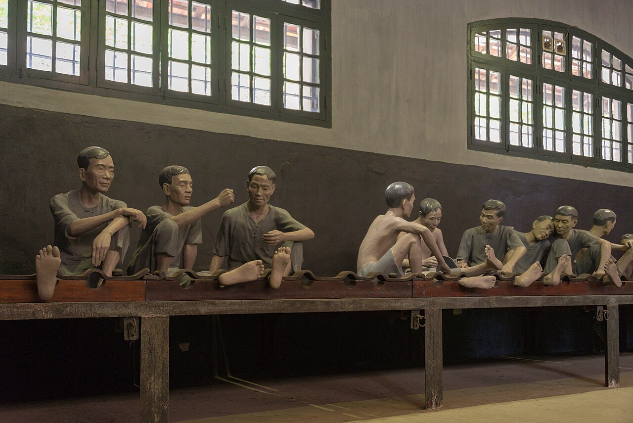 A photograph of Hỏa Lò Prison