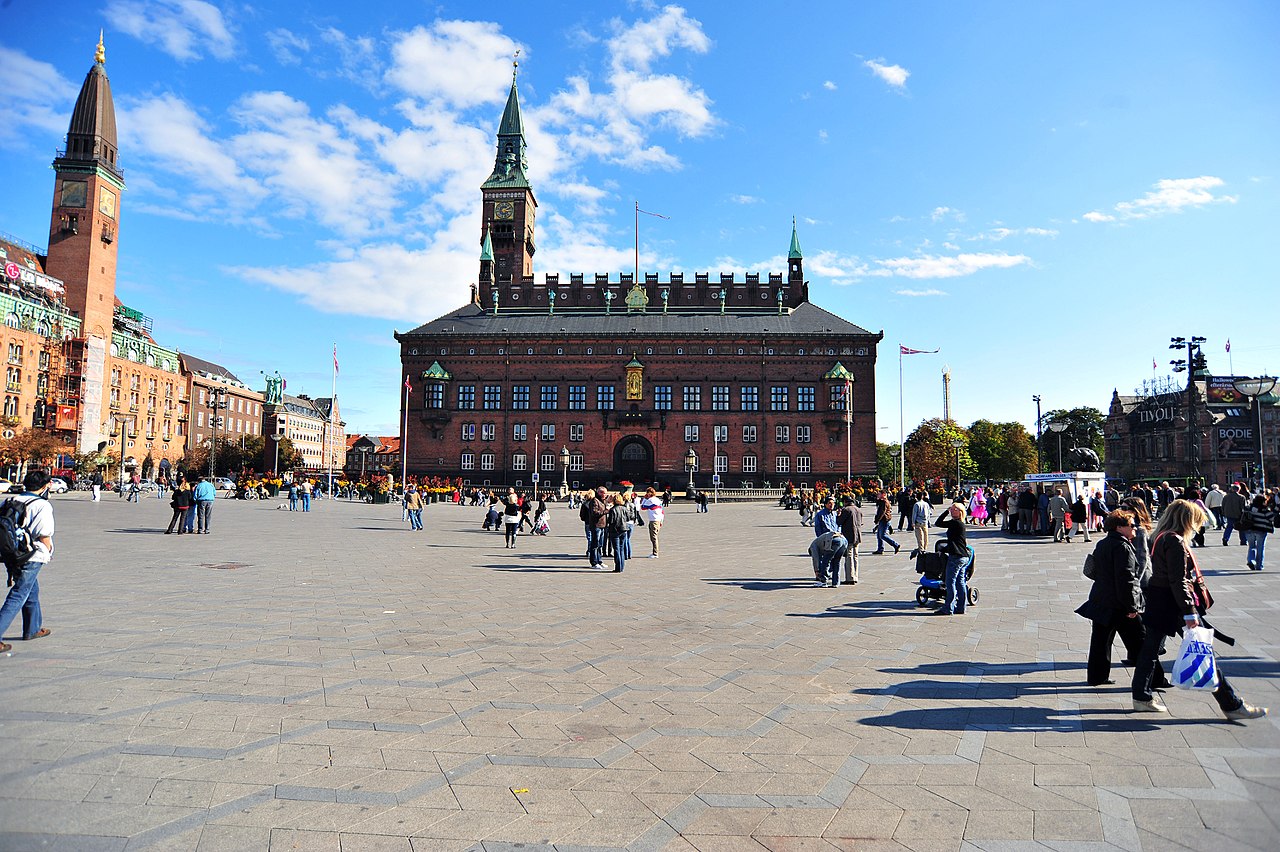 A photograph of City Hall Square