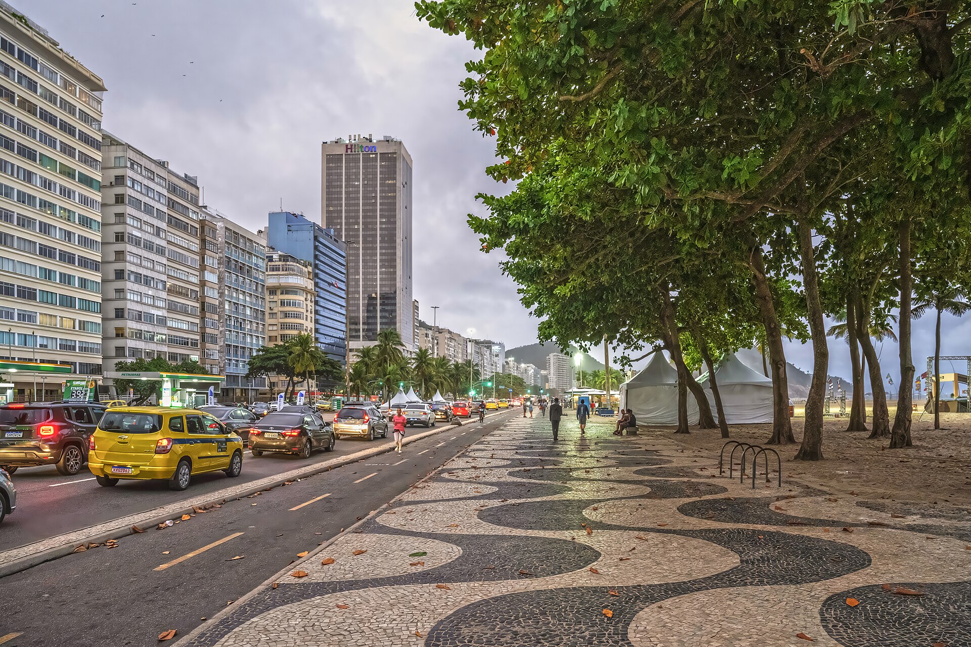 A photograph of Copacabana Beach