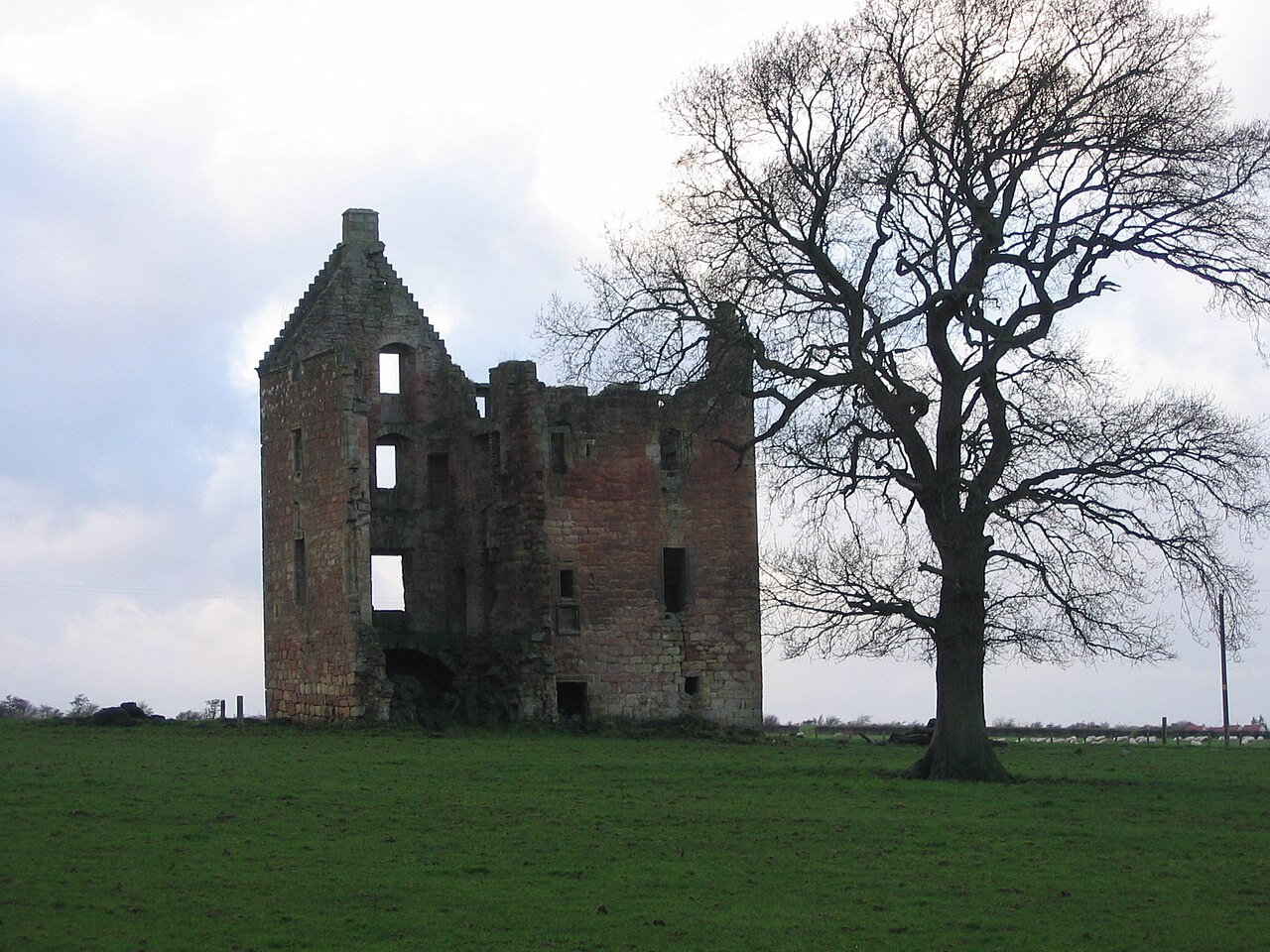 A photograph of Gilbertfield Castle