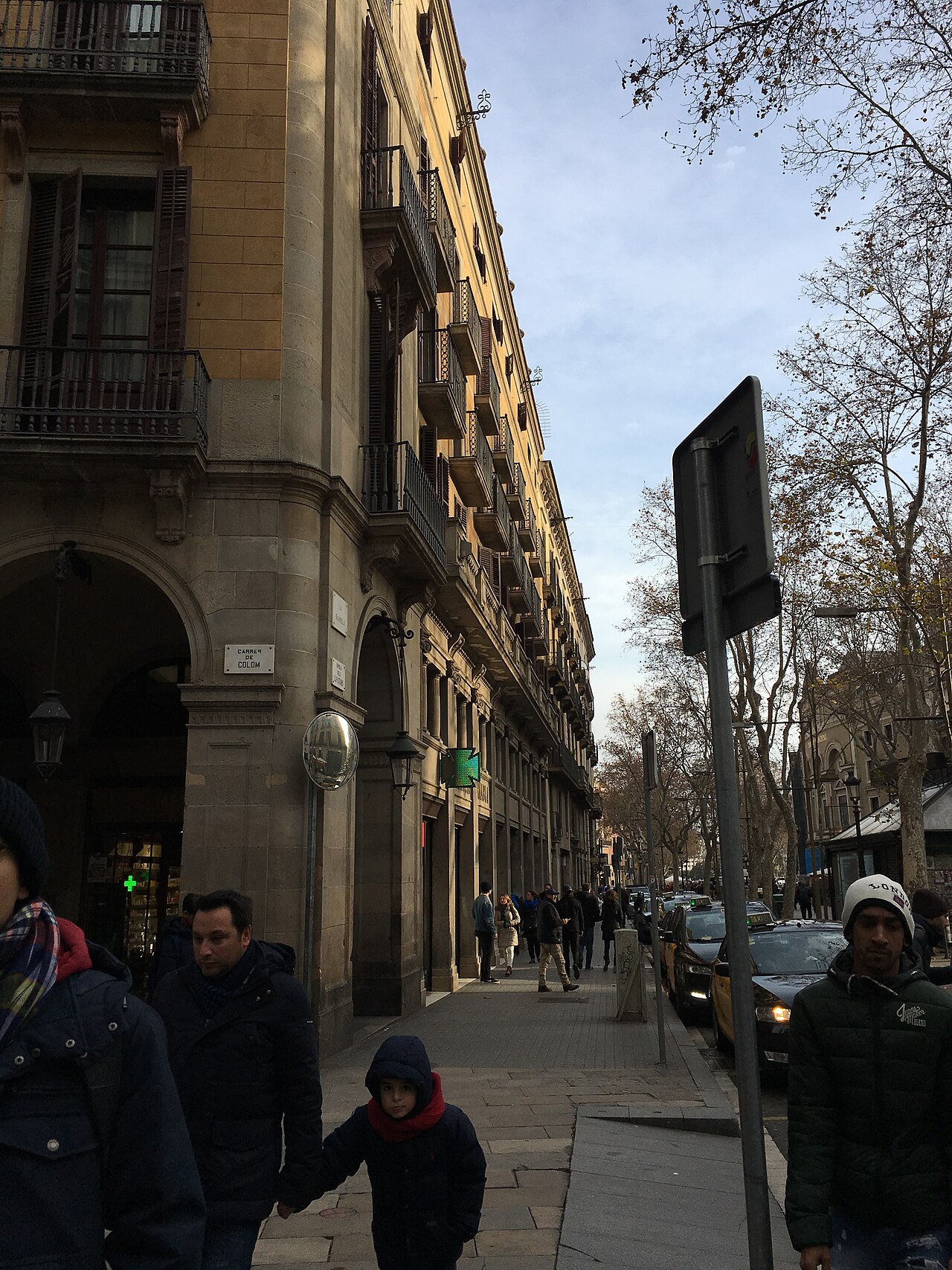 A photograph of La Rambla