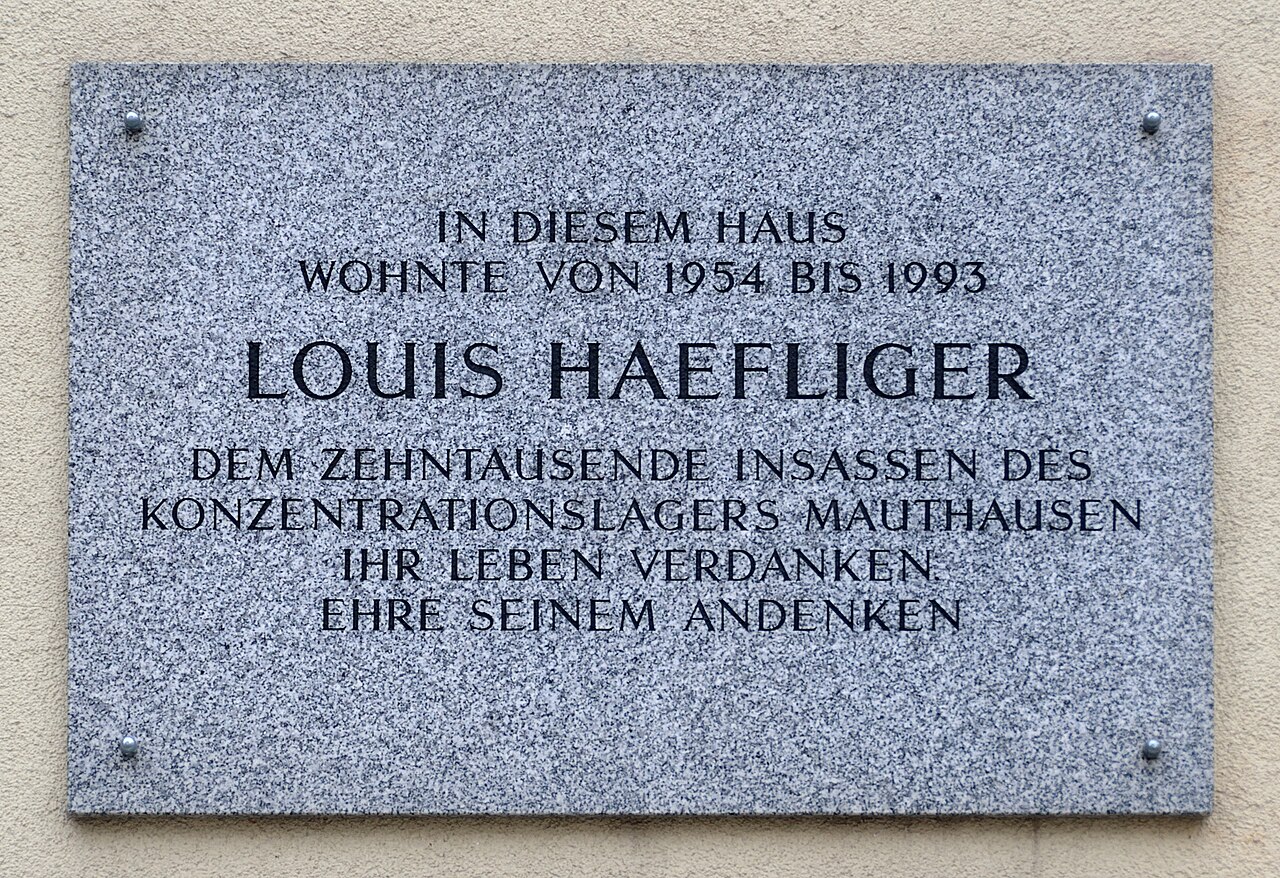 Placa memorial de Louis Häfliger