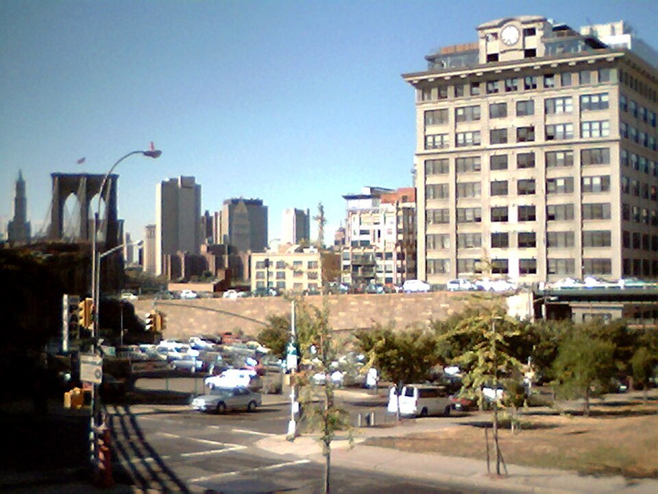 A photograph of DUMBO