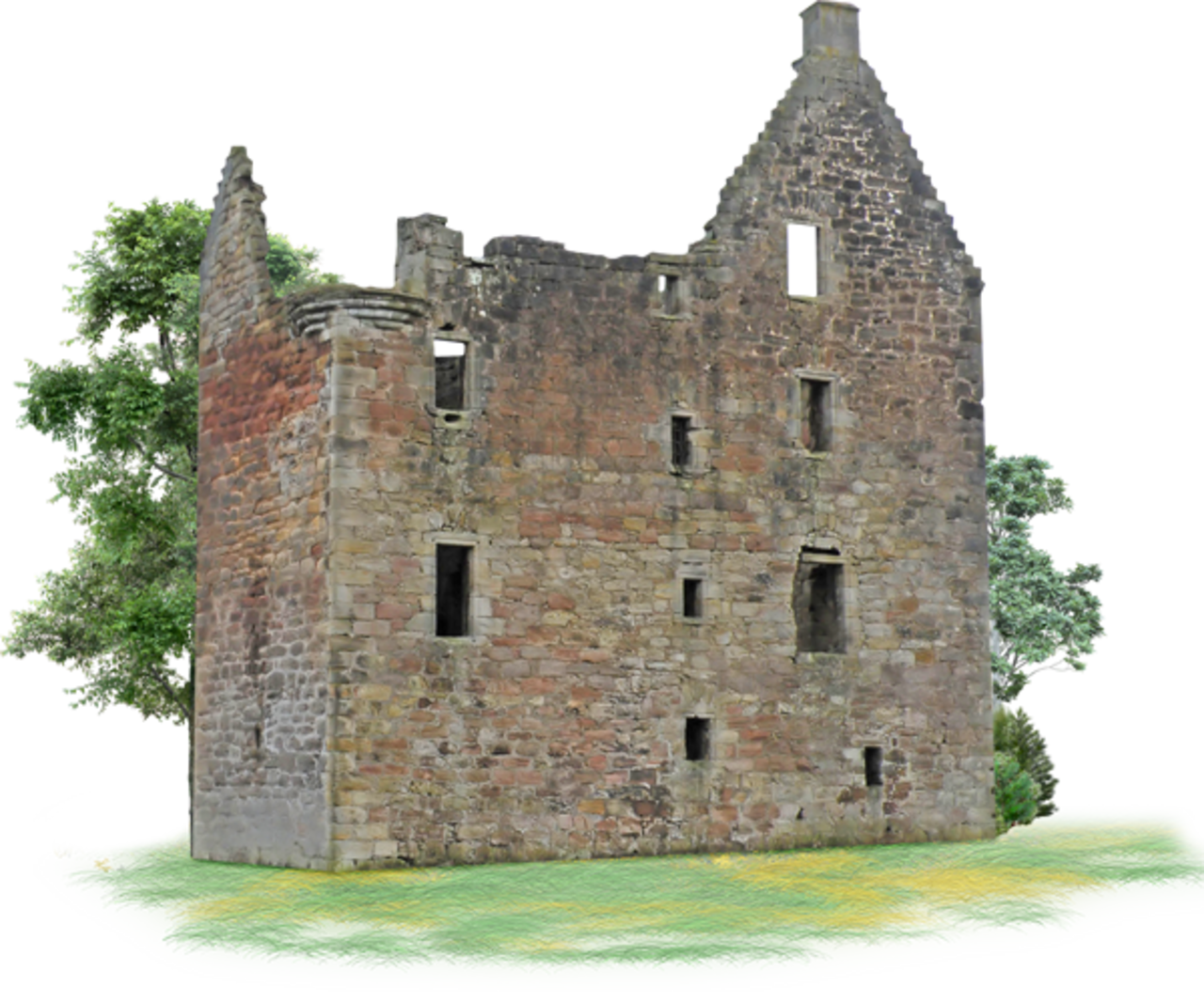 A photograph of Gilbertfield Castle