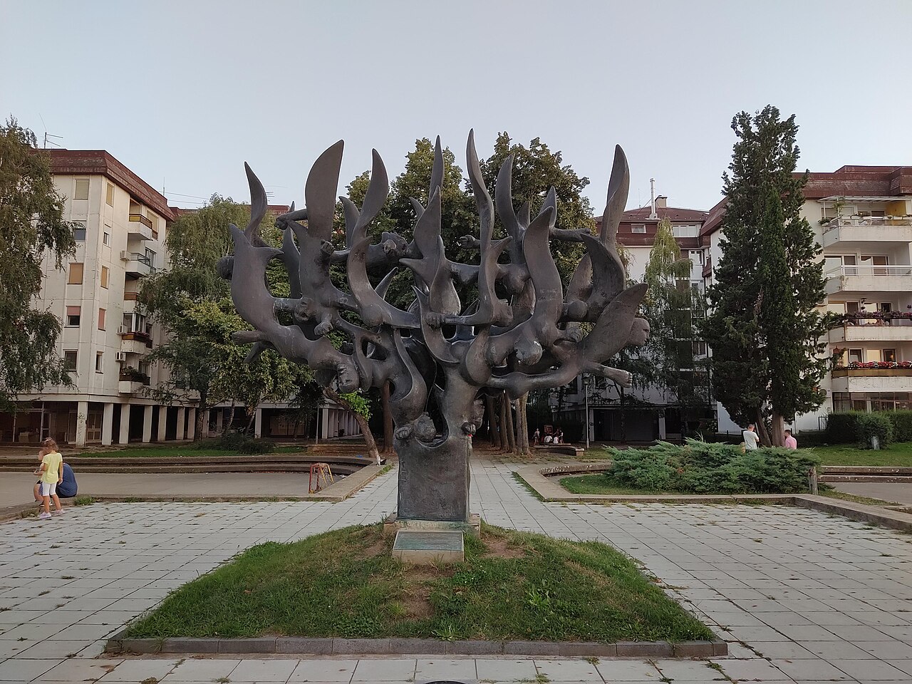 A photograph of Menorah in Flames