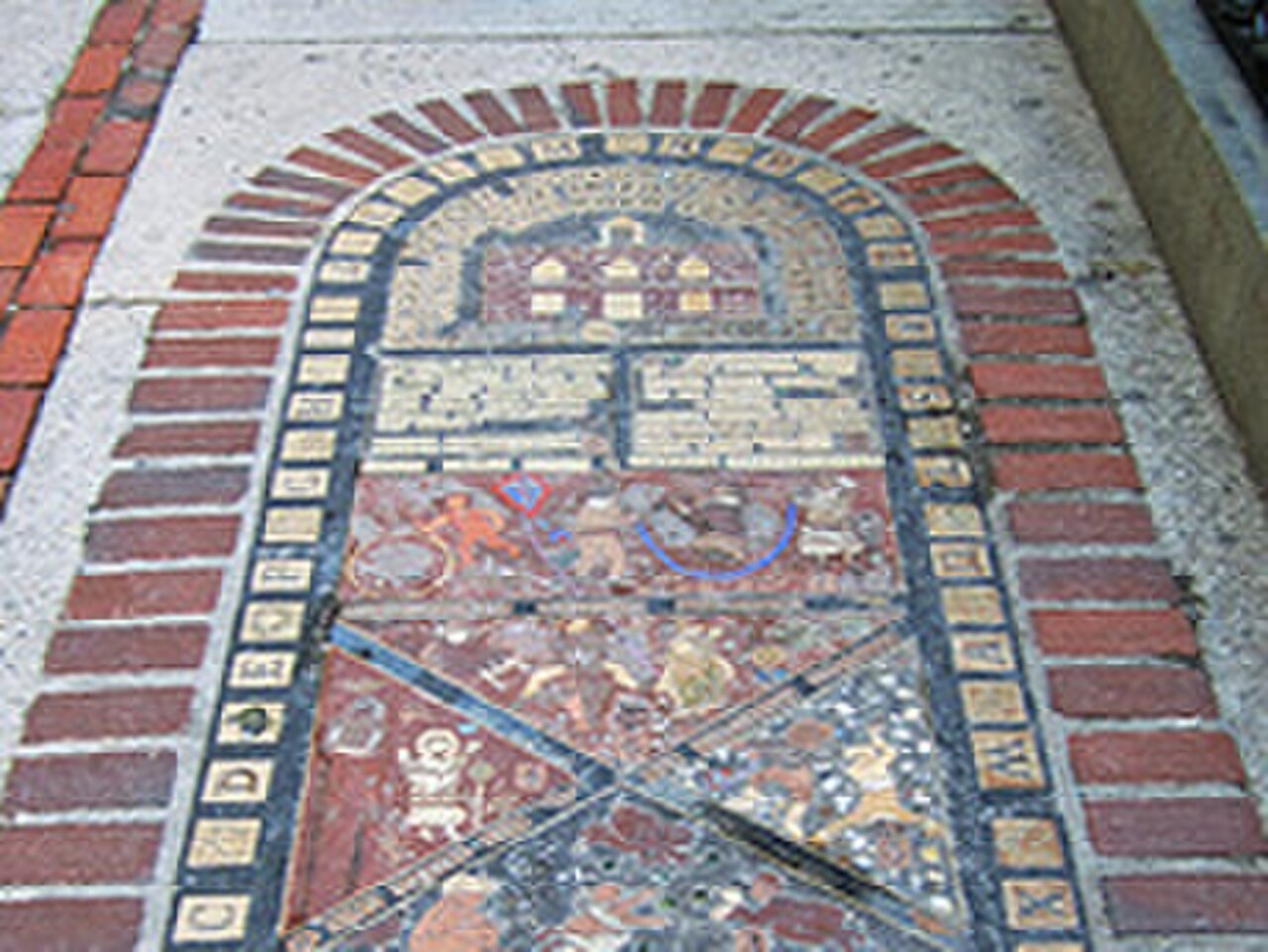 A photograph of Mosaic carpet