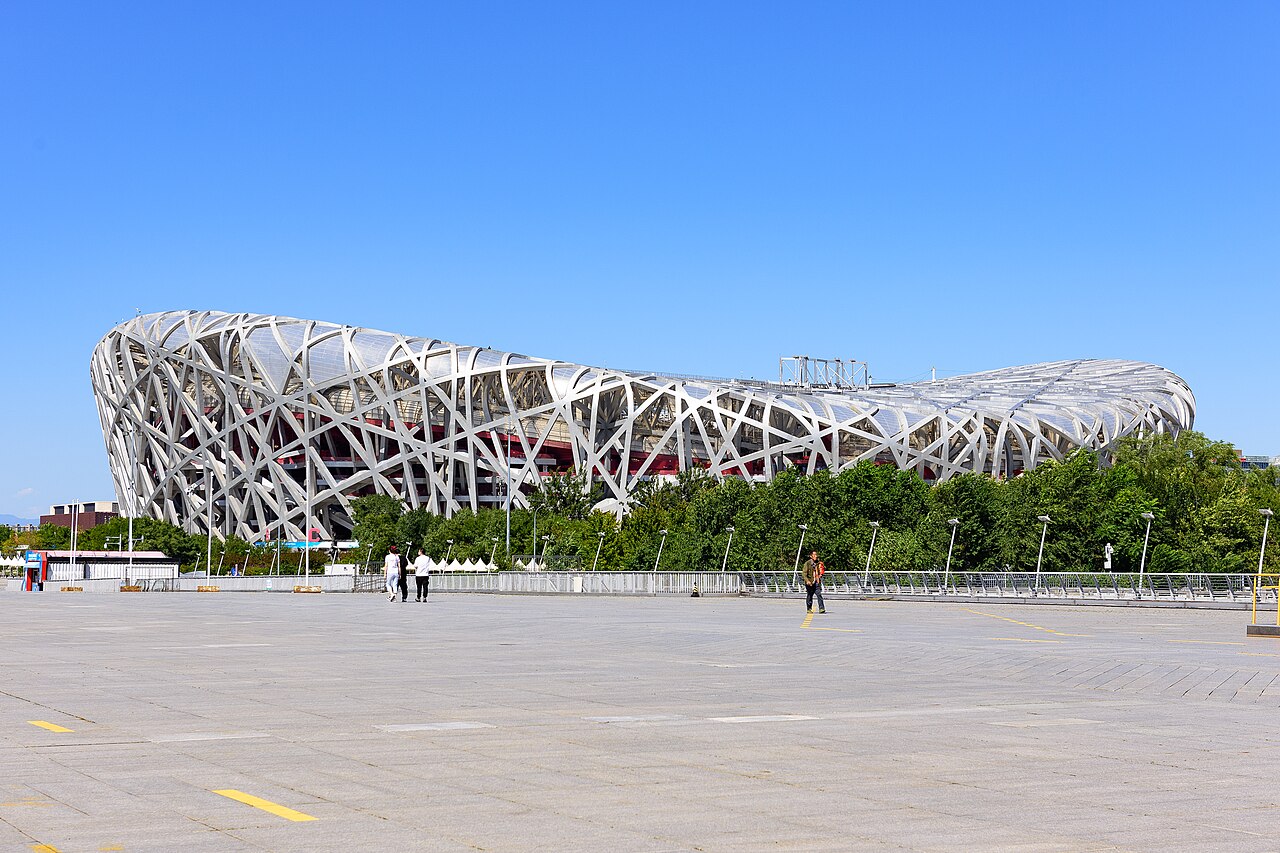 A photograph of Beijing National Stadium