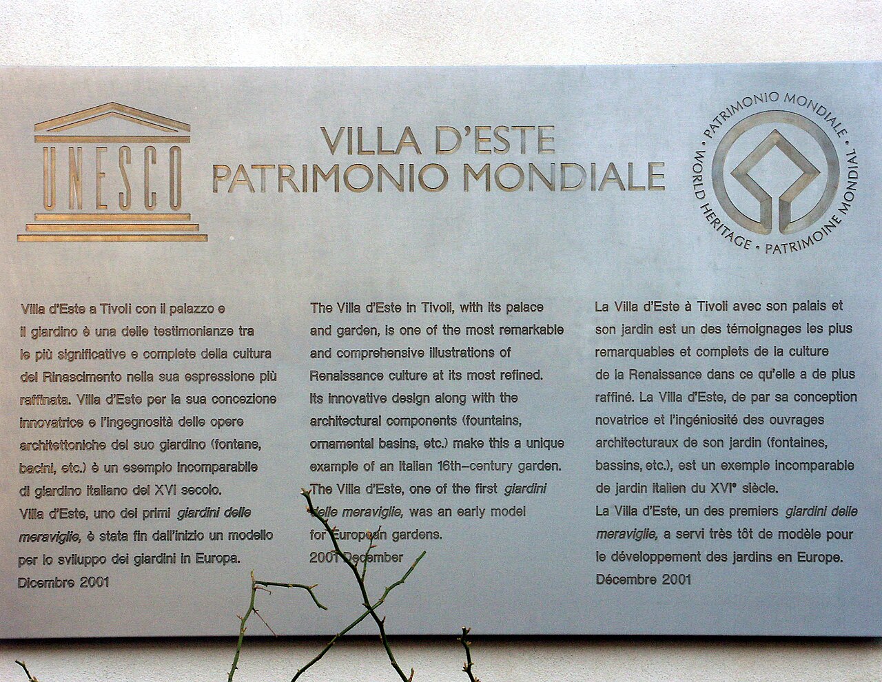 Ein Foto von Villa d’Este