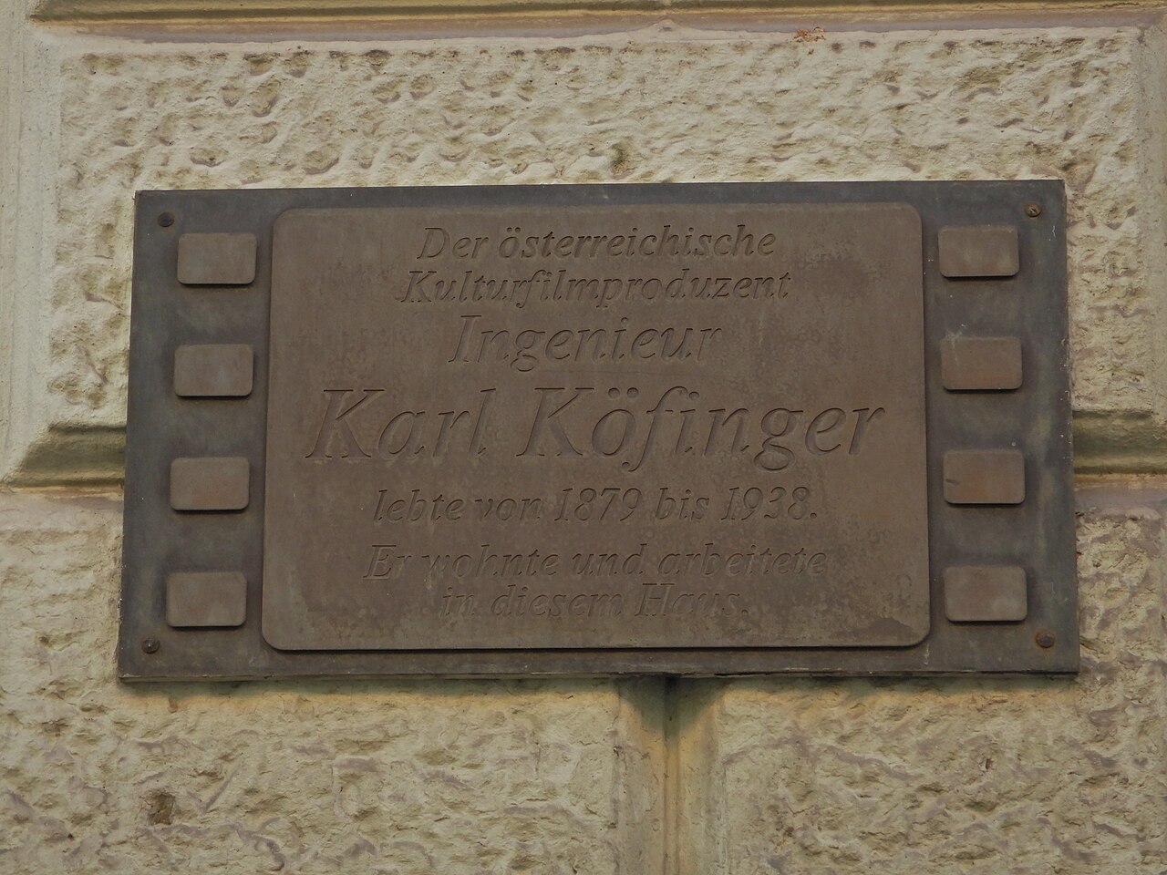 Placa conmemorativa de Karl Köfiger