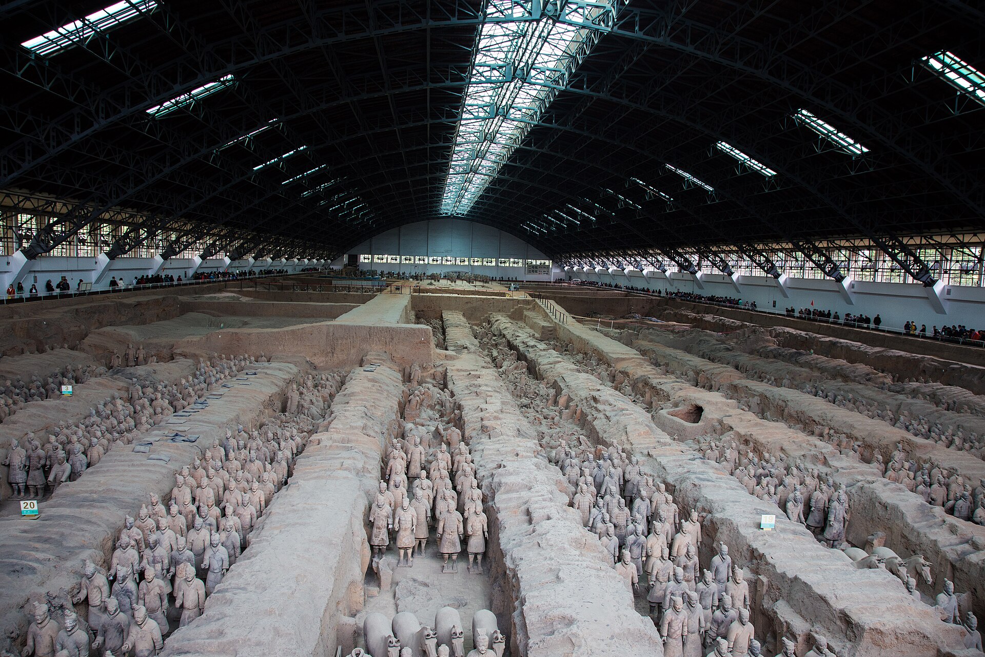 A photograph of Terracotta Army