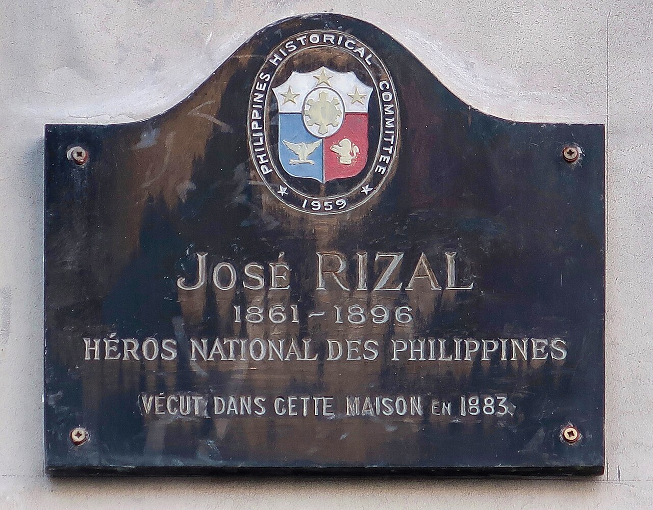 José Rizal targa commemorativa