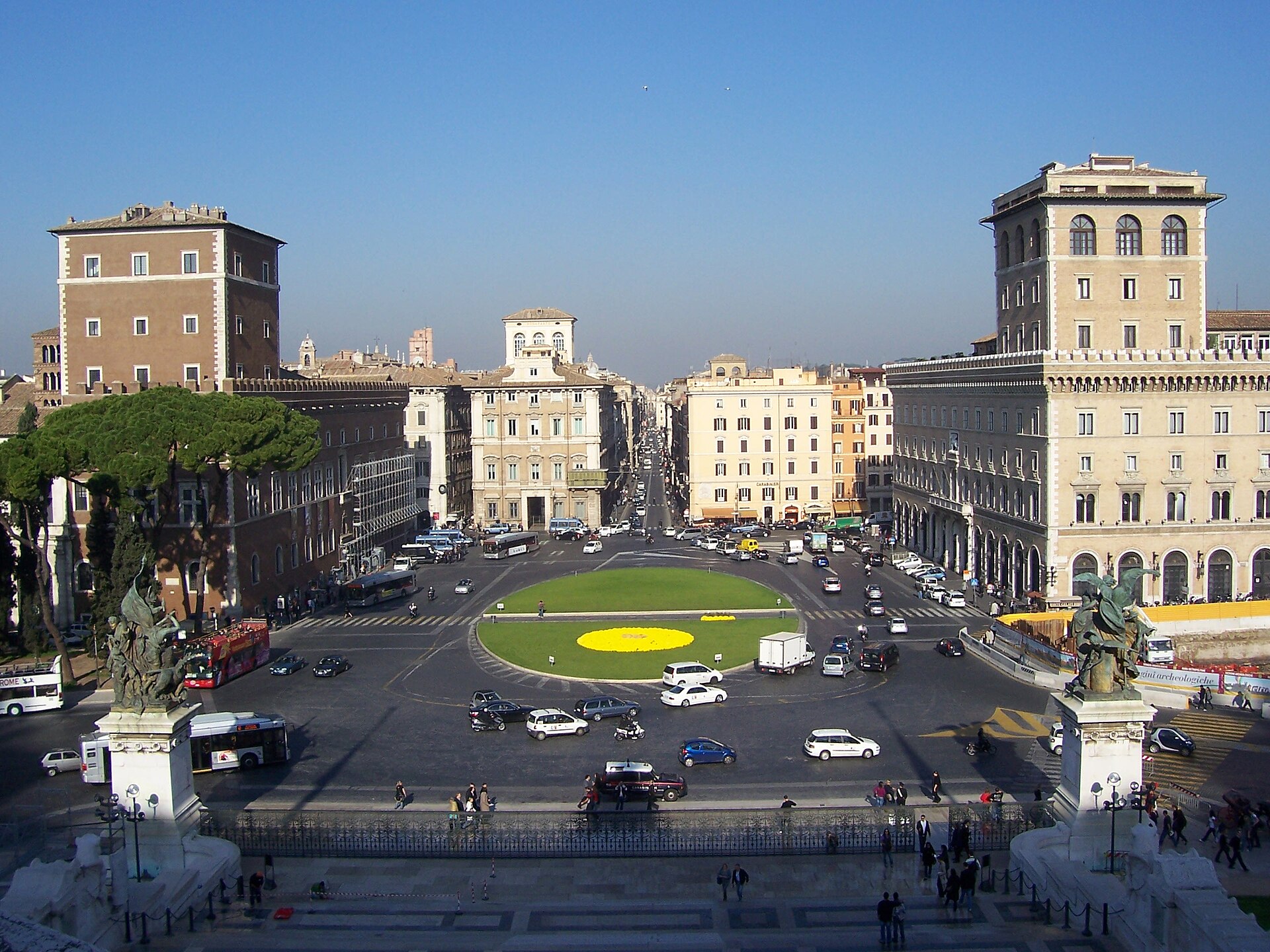 A photograph of Piazza Venezia