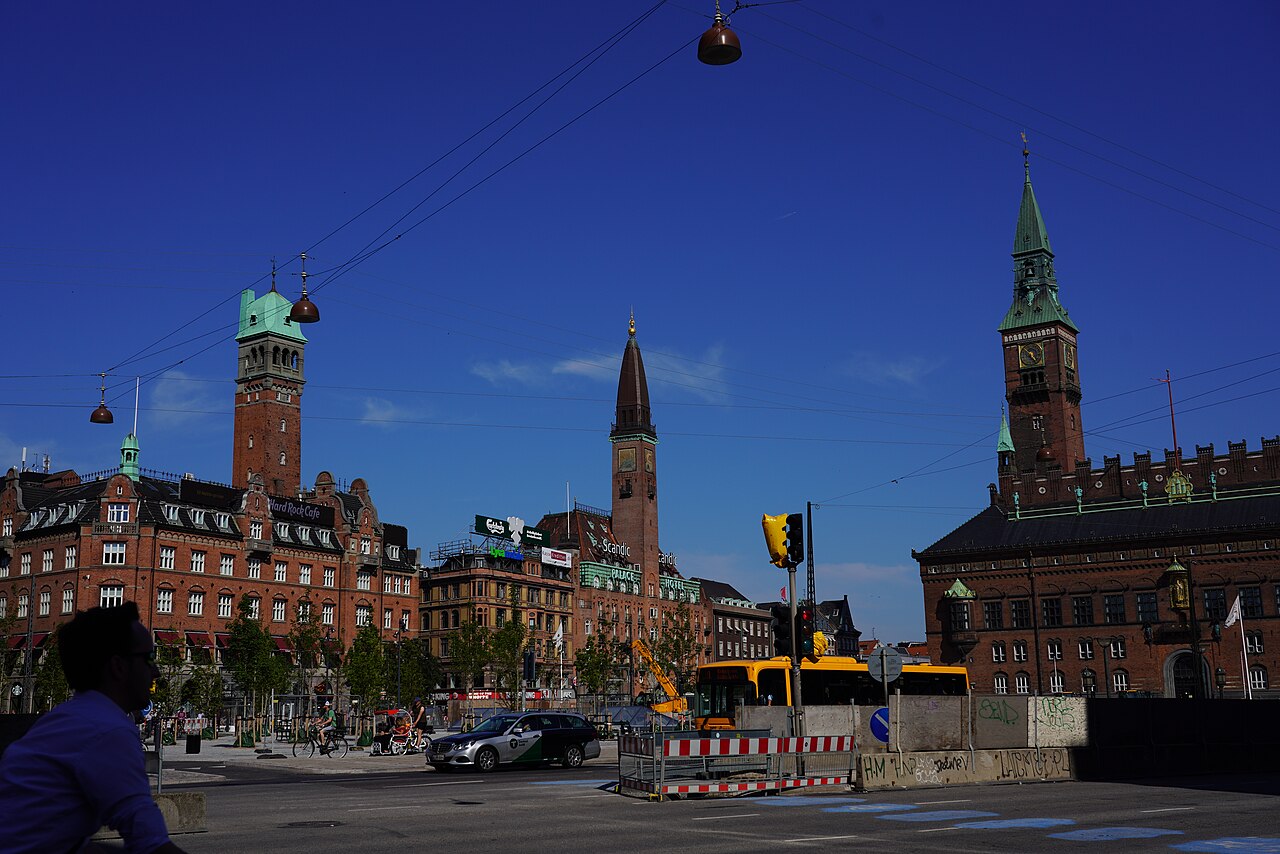 A photograph of City Hall Square