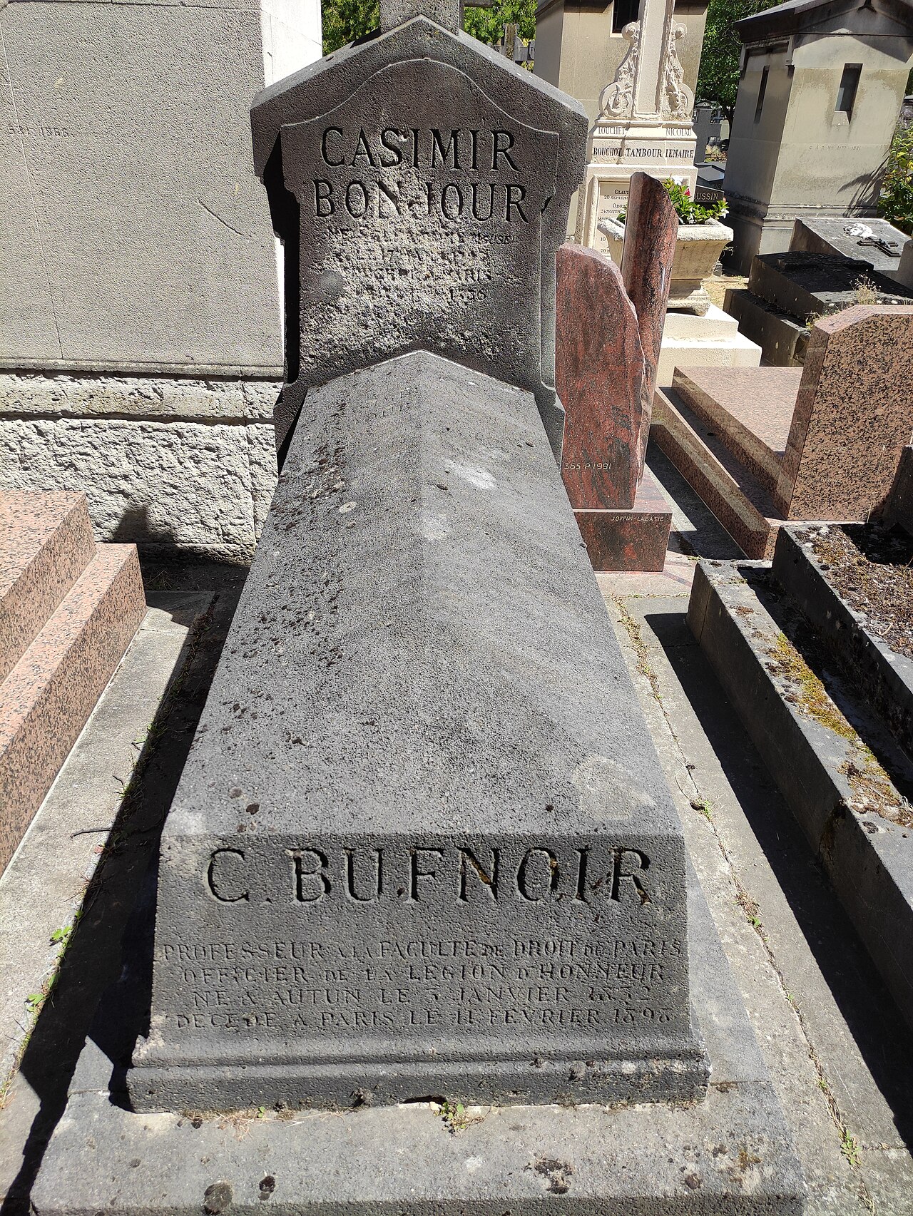 tombe Casimir Bonjour et Claude Bufnoir