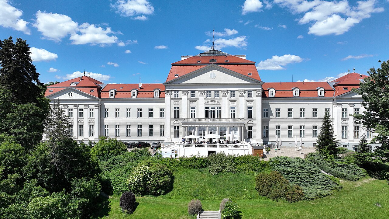 A photograph of Schloss Wilhelminenberg