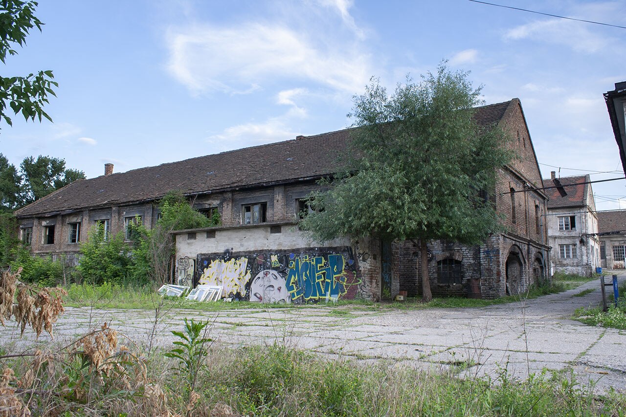 A photograph of Topovske Šupe concentration camp
