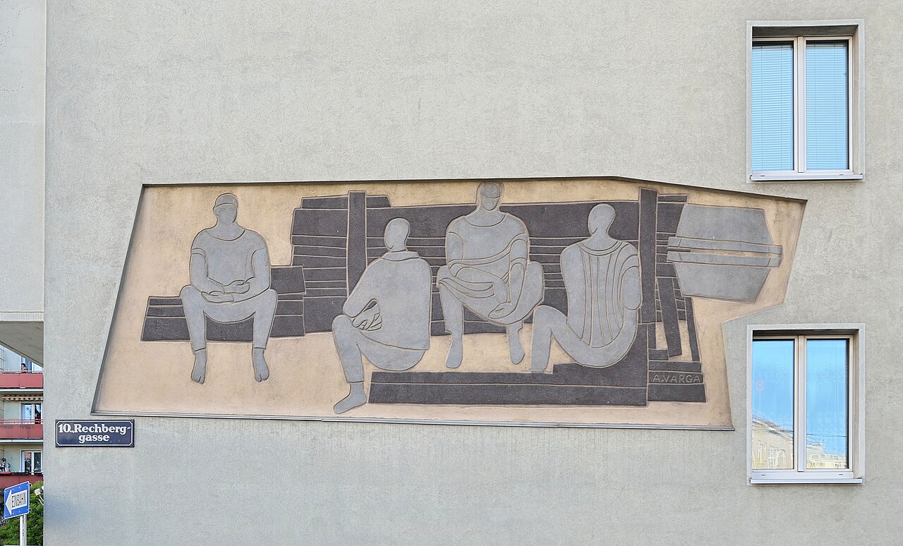 Sgraffito Ruhende Arbeiter