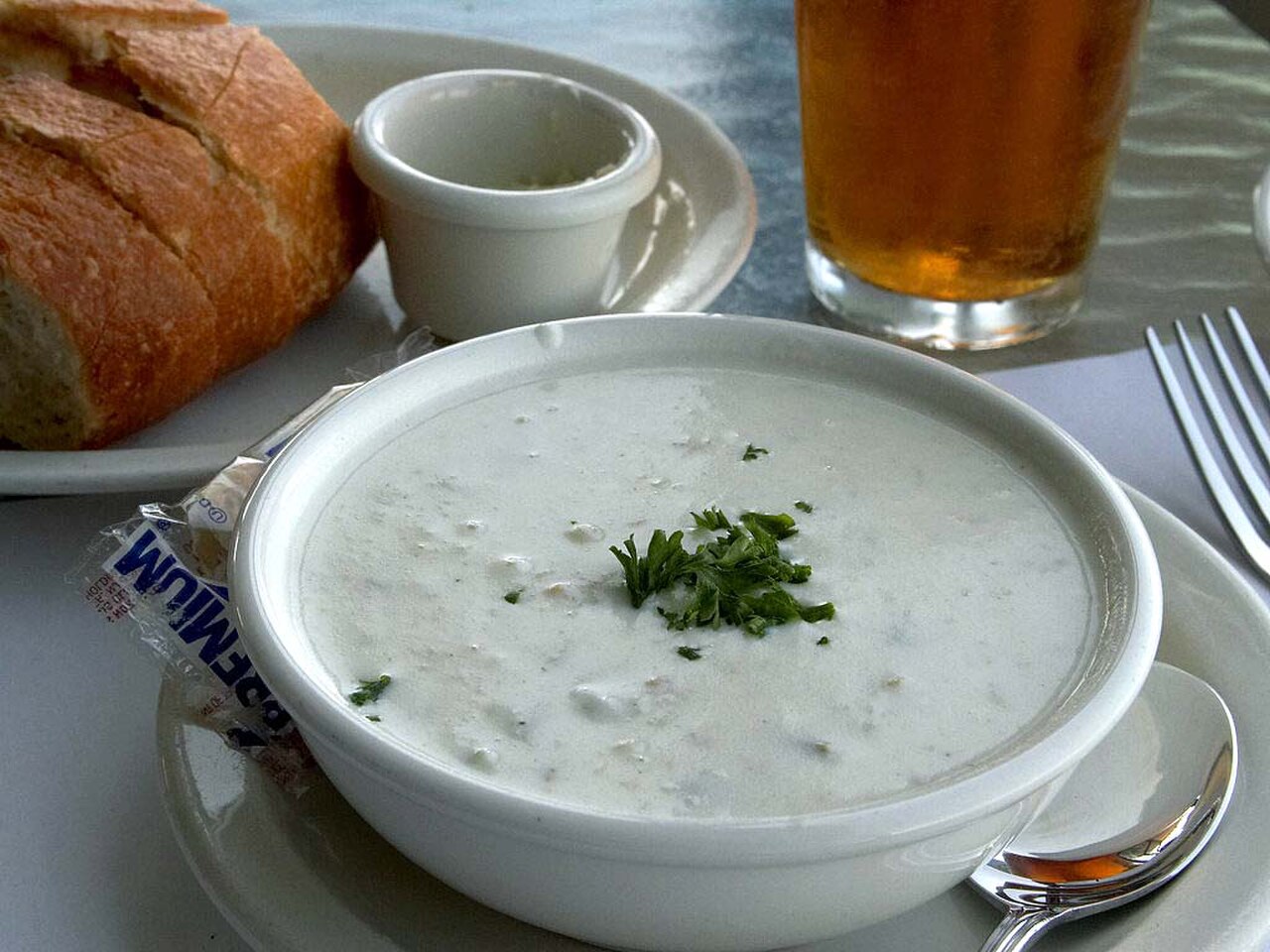 Clam chowder de New England — foto ilustrativa