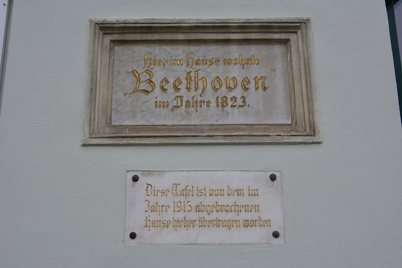 Placa conmemorativa de Ludwig van Beethoven