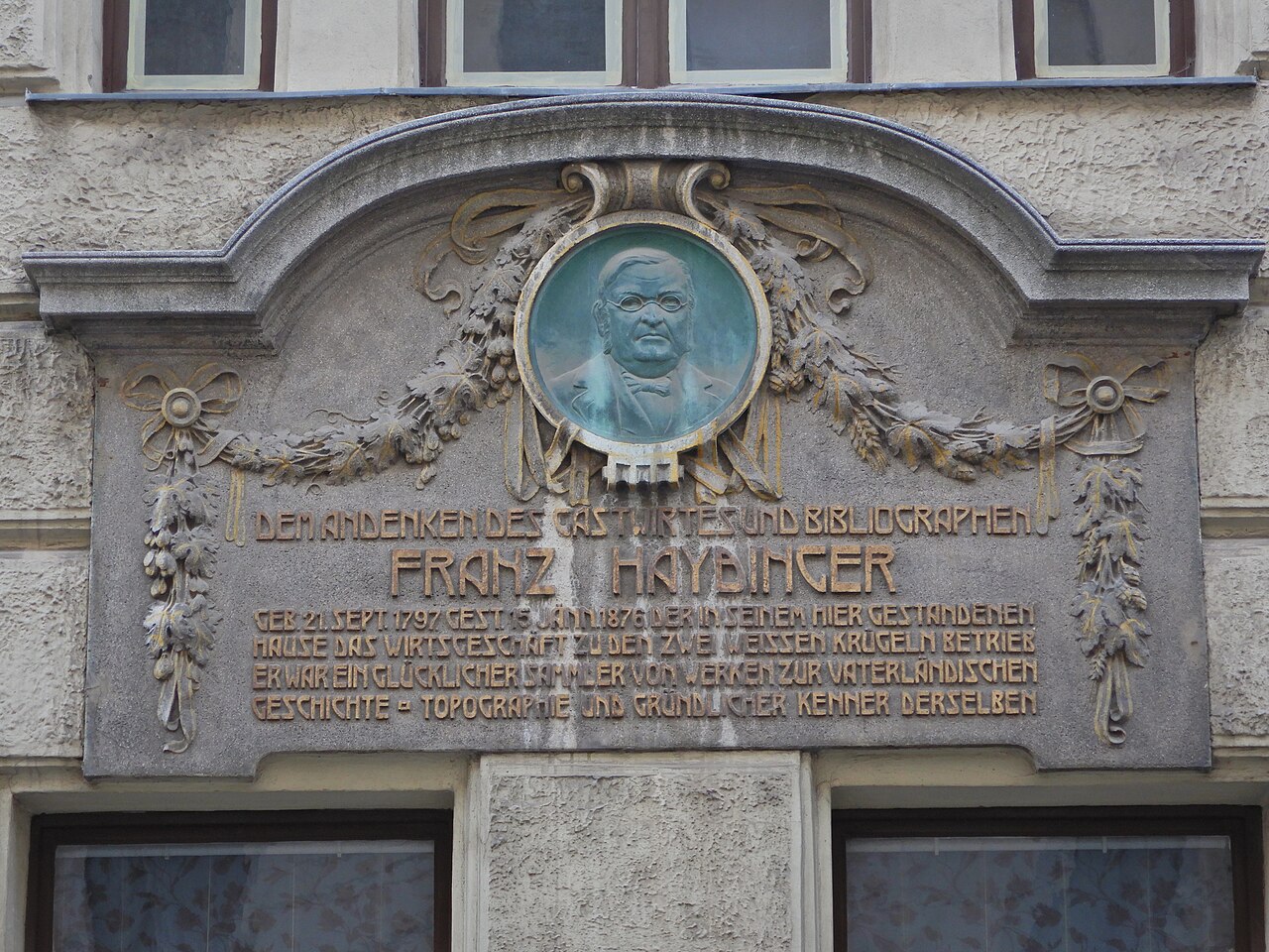 Targa commemorativa per Franz Haydinger
