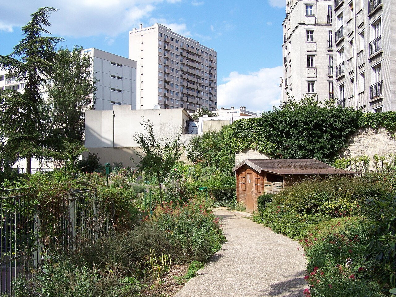 jardin d'immeubles du boulevard de l'Hôpital