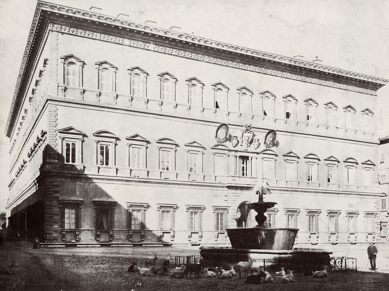 A photograph of Piazza Farnese