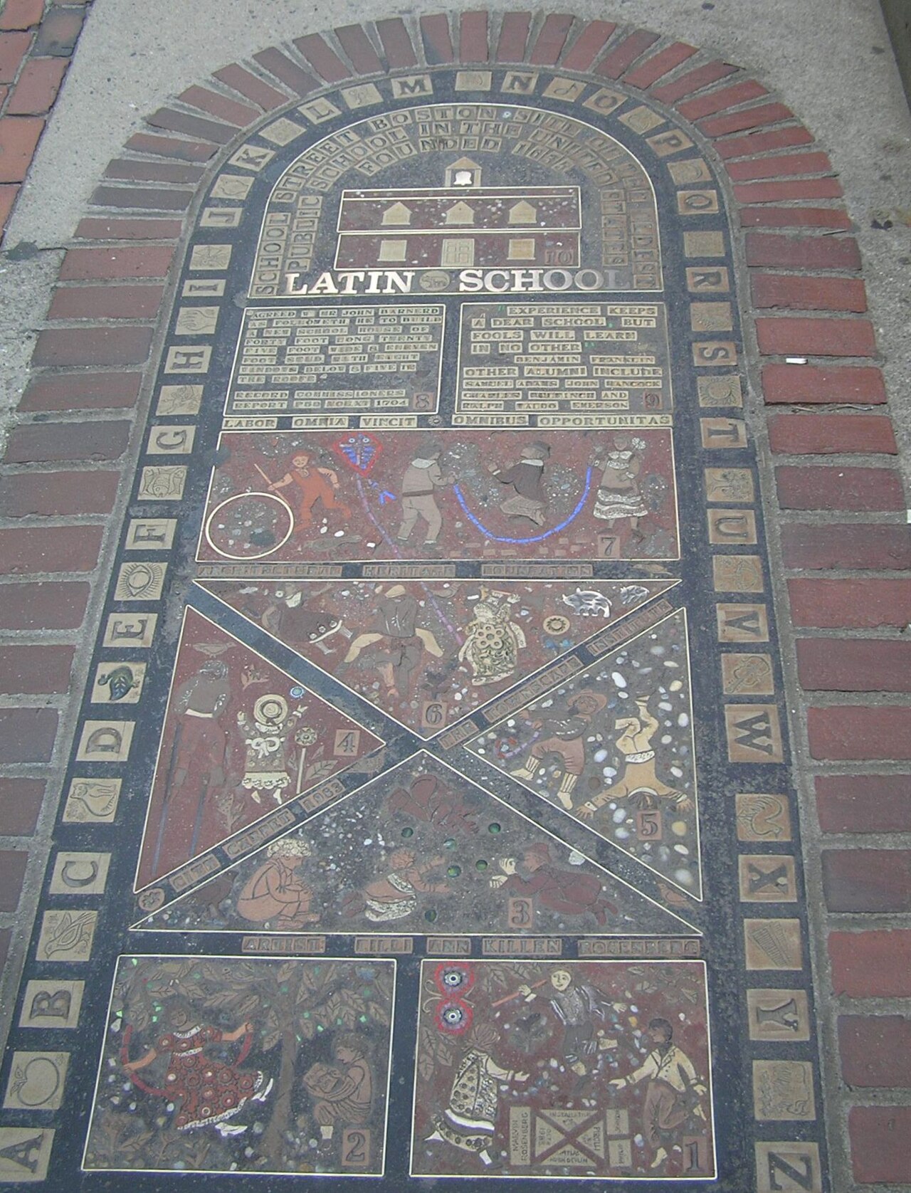 A photograph of Mosaic carpet