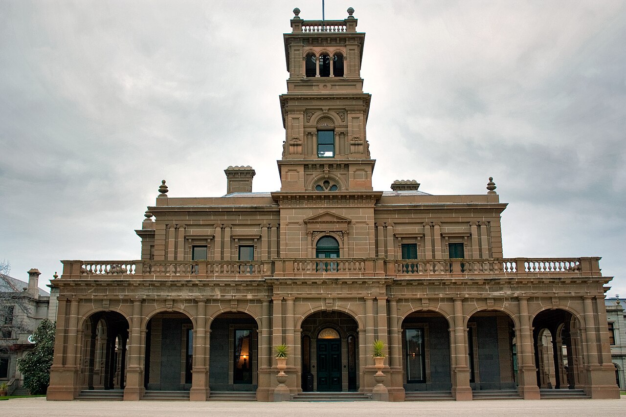 A photograph of Werribee Park Mansion
