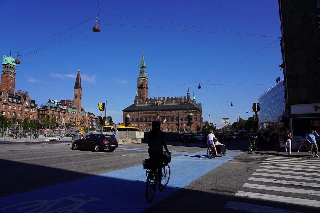A photograph of City Hall Square