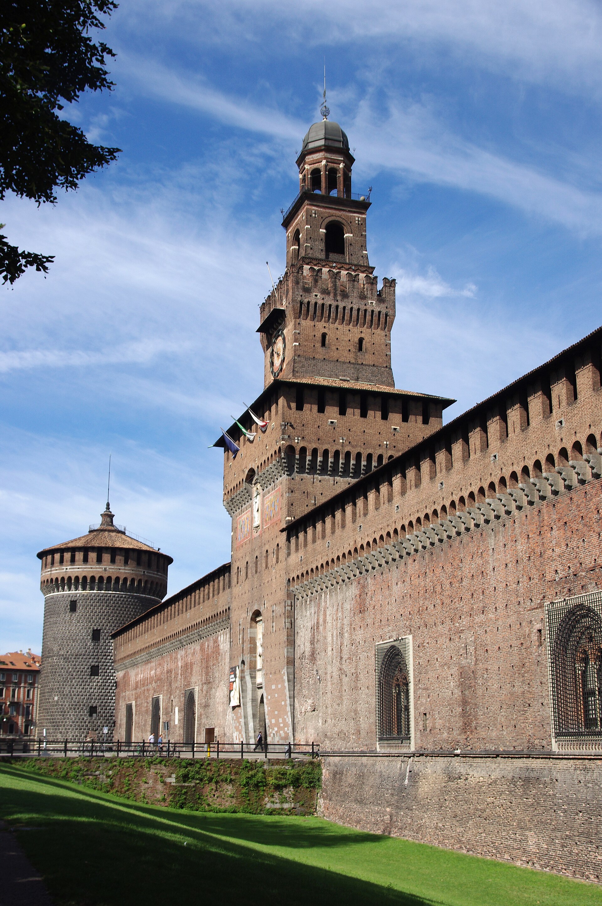 A photograph of Sforza Castle