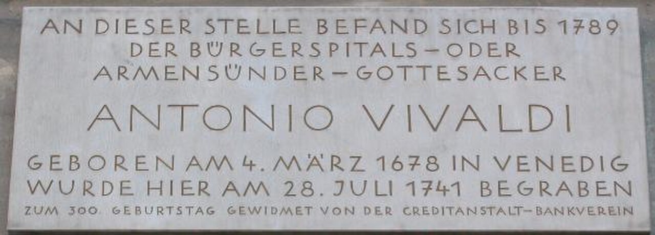Antonio Vivaldi Anı Plaketi
