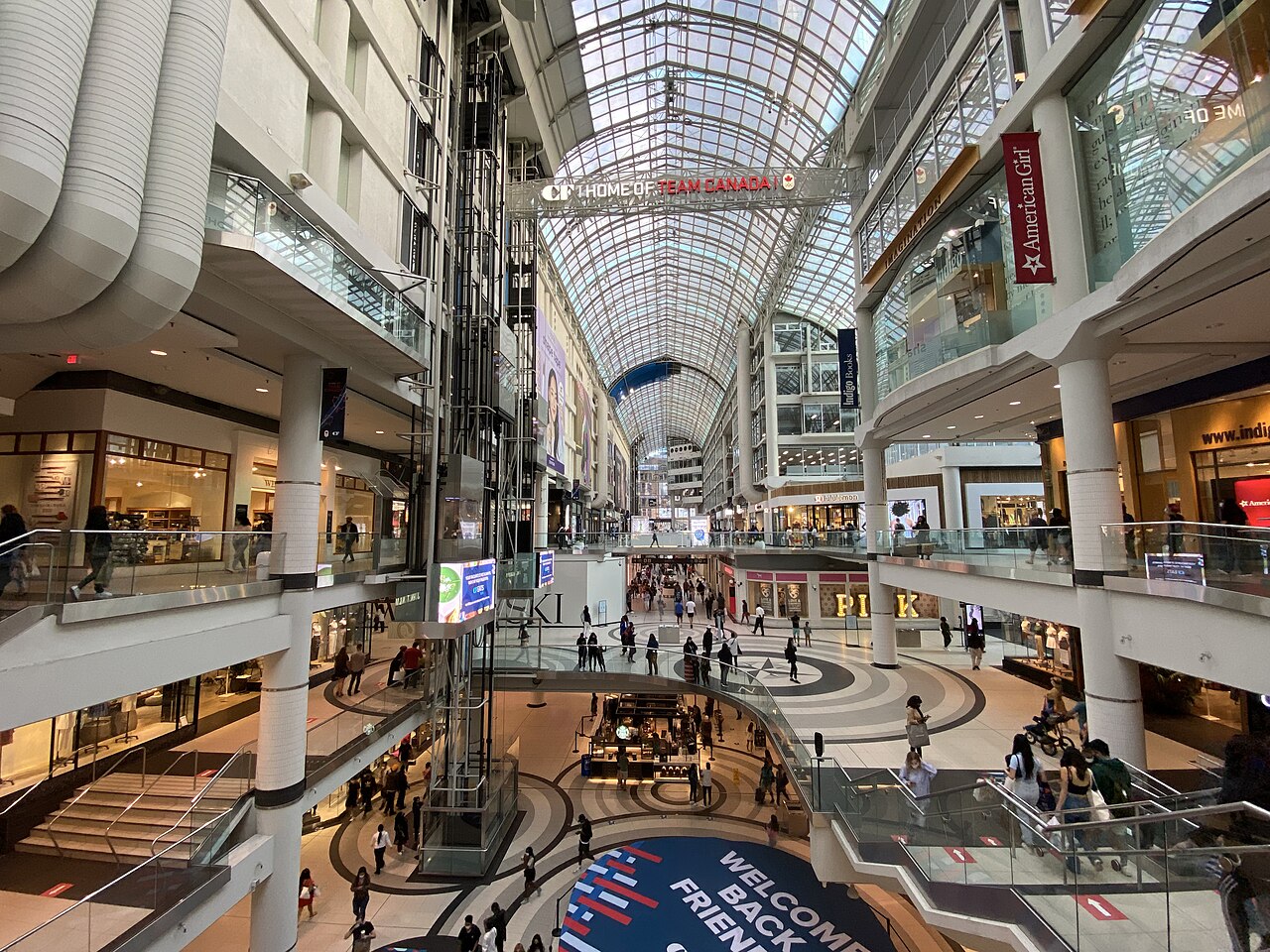 A photograph of Toronto Eaton Centre