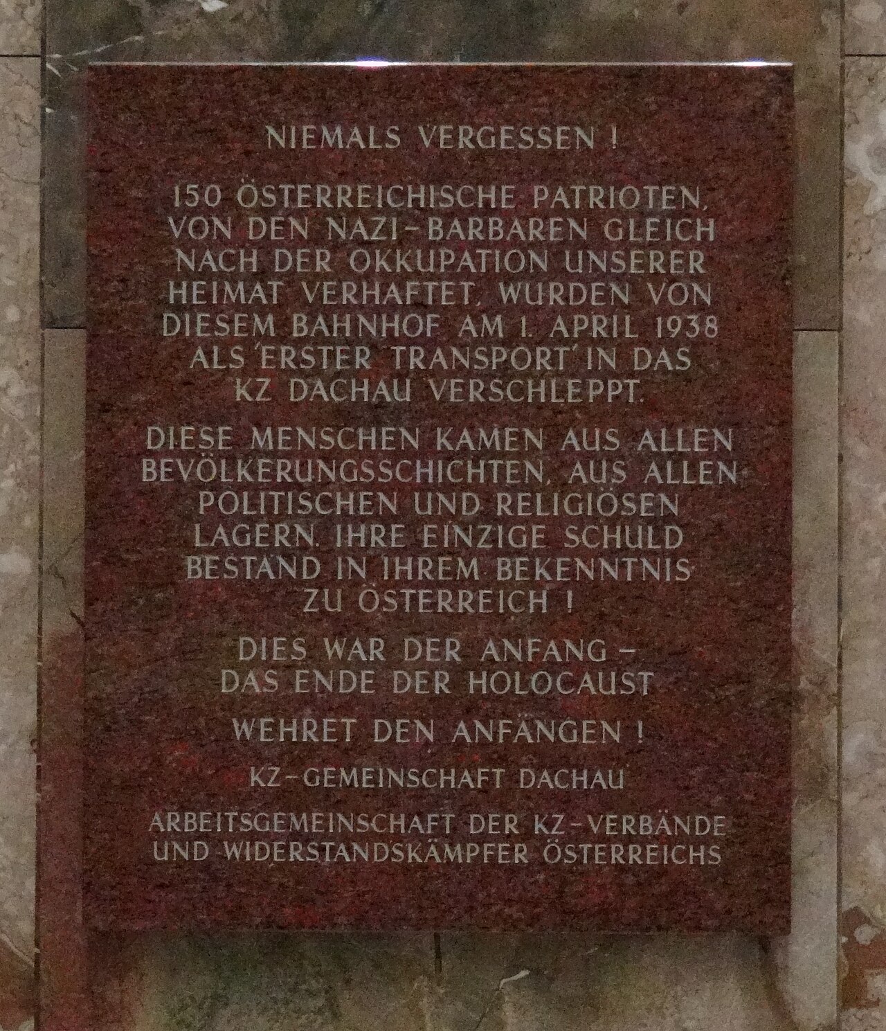Erster Häftlingstransport KZ Dachau