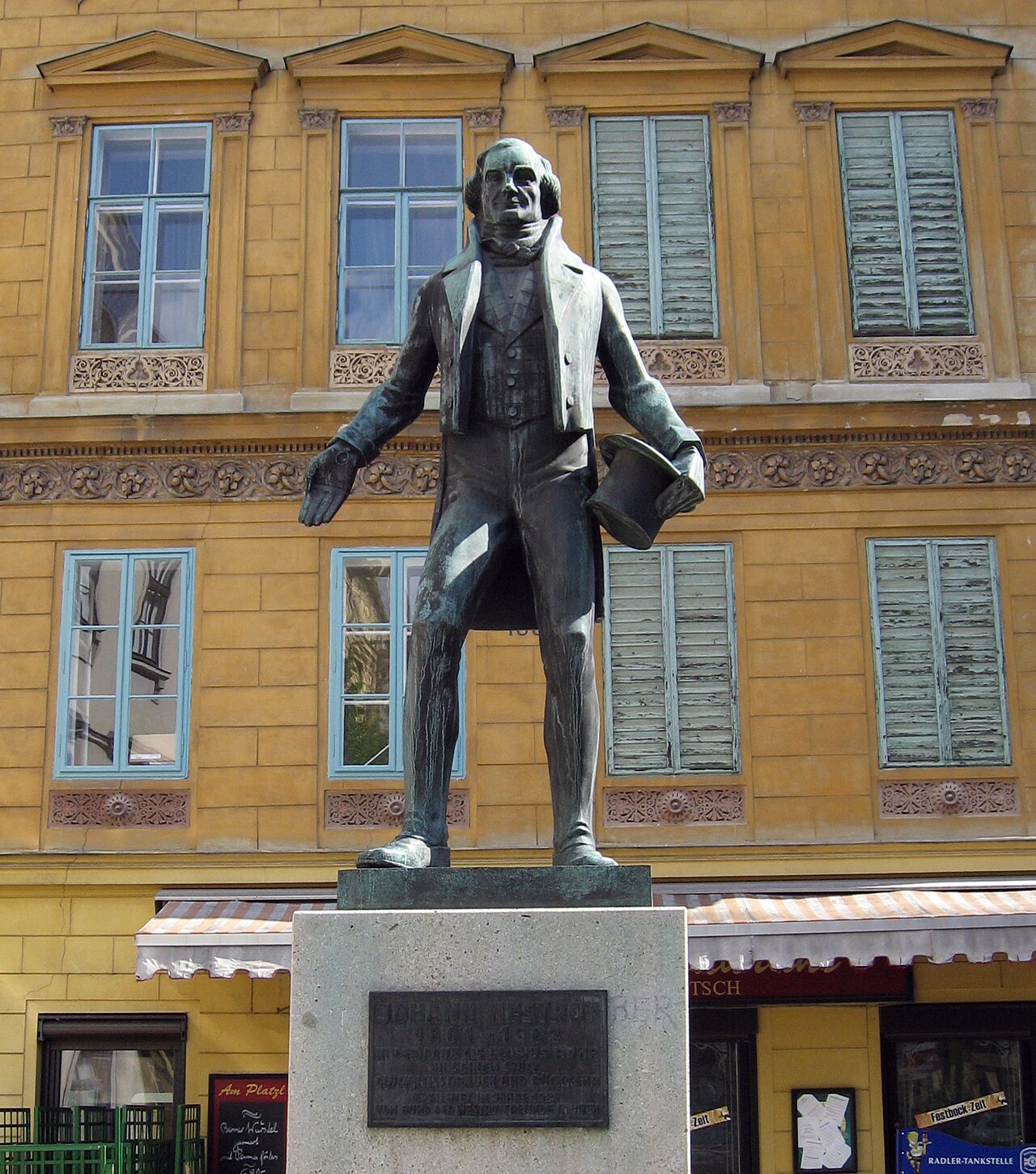 Monumento a Nestroy, Praterstraße