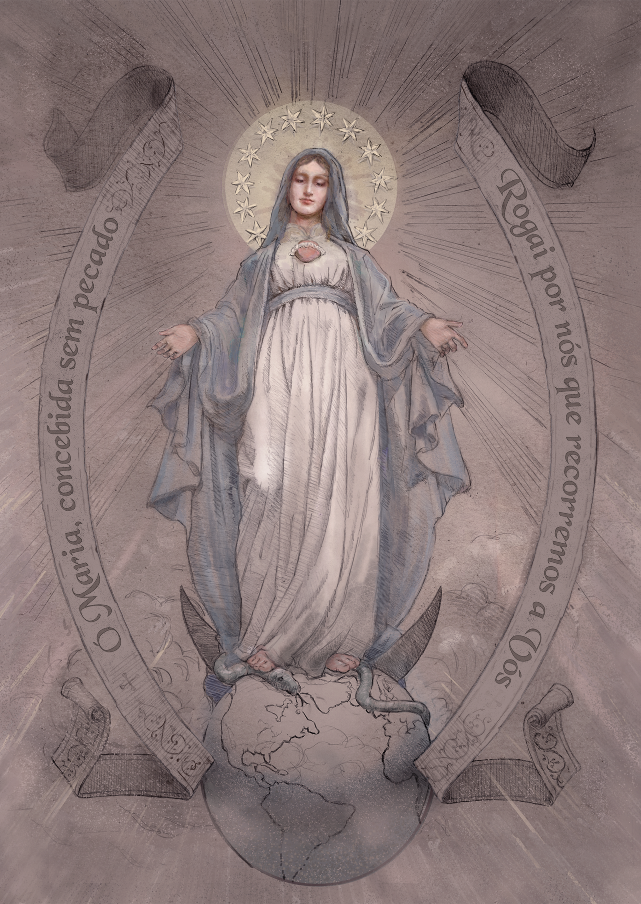 A photograph of Virgin Mary