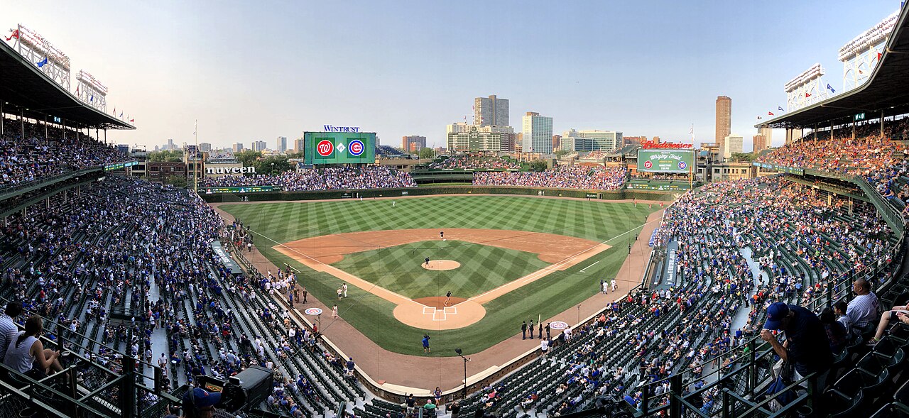 A photograph of Wrigley Field