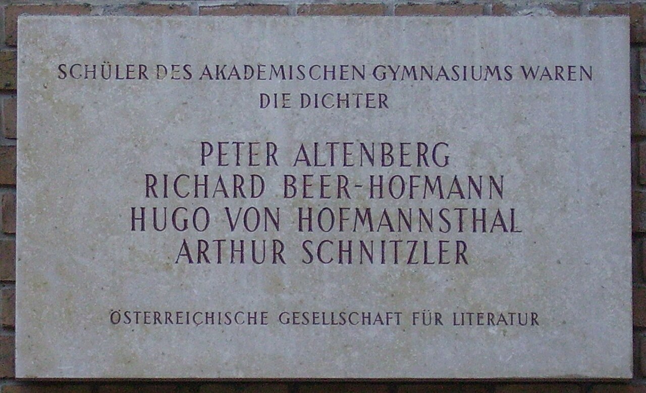 Targa commemorativa per Peter Altenberg, Richard Beer-Hofmann, Hugo von Hofmannsthal e Arthur Schnitzler