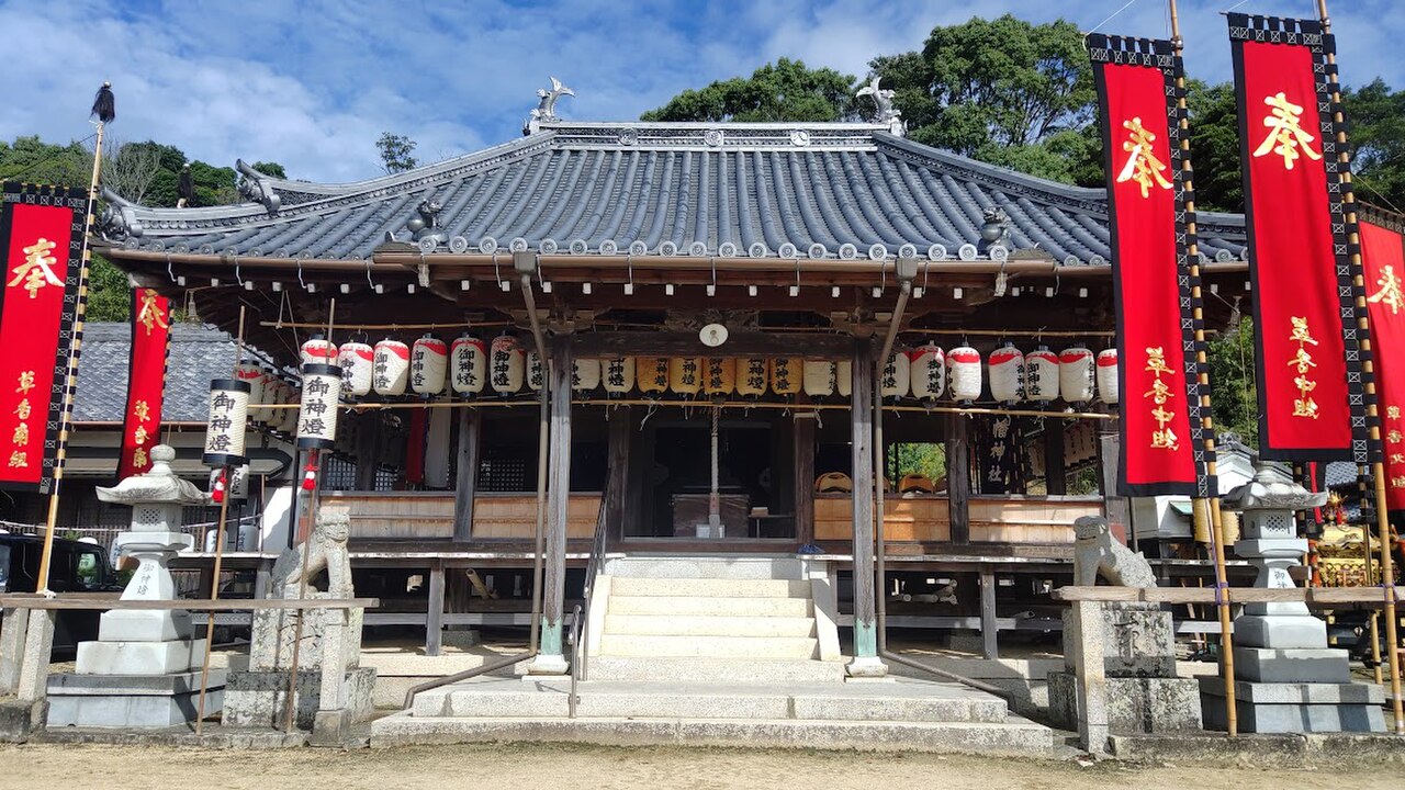 A photograph of Hachiman Shrine