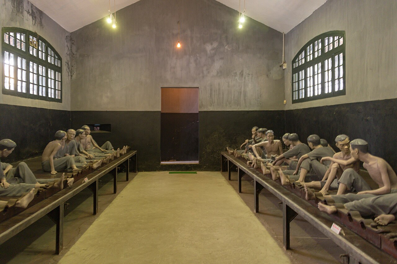 A photograph of Hỏa Lò Prison