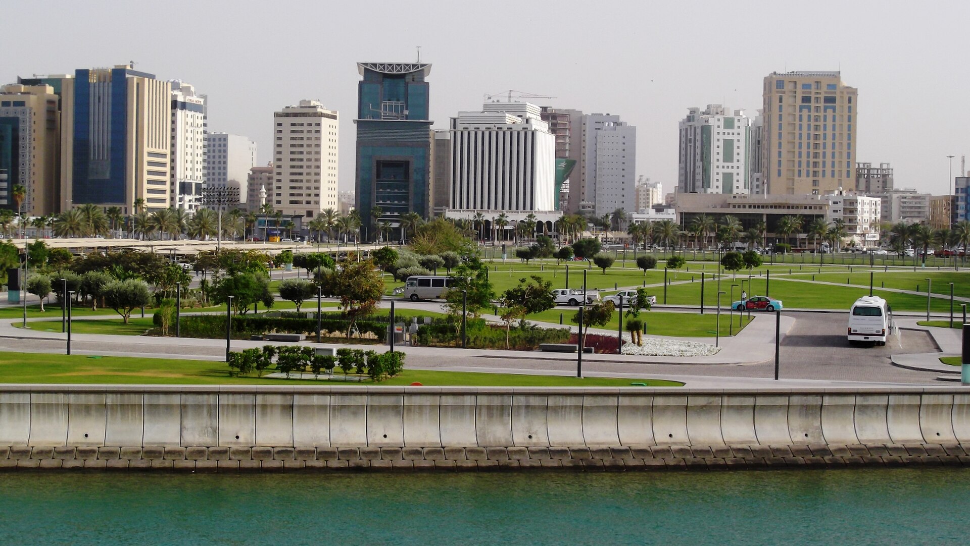 A photograph of Doha Corniche