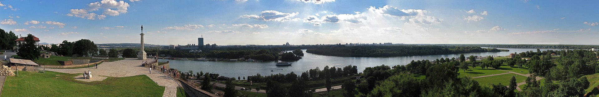 Boat to the meeting of the Sava and the Danube