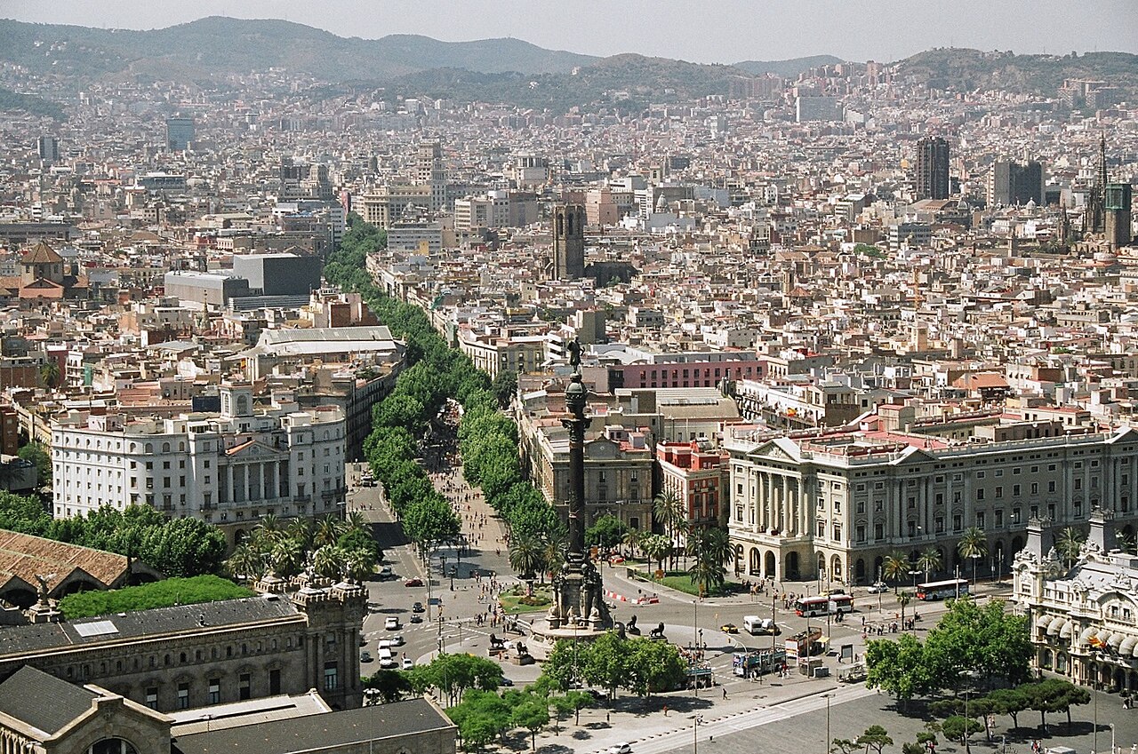 A photograph of La Rambla