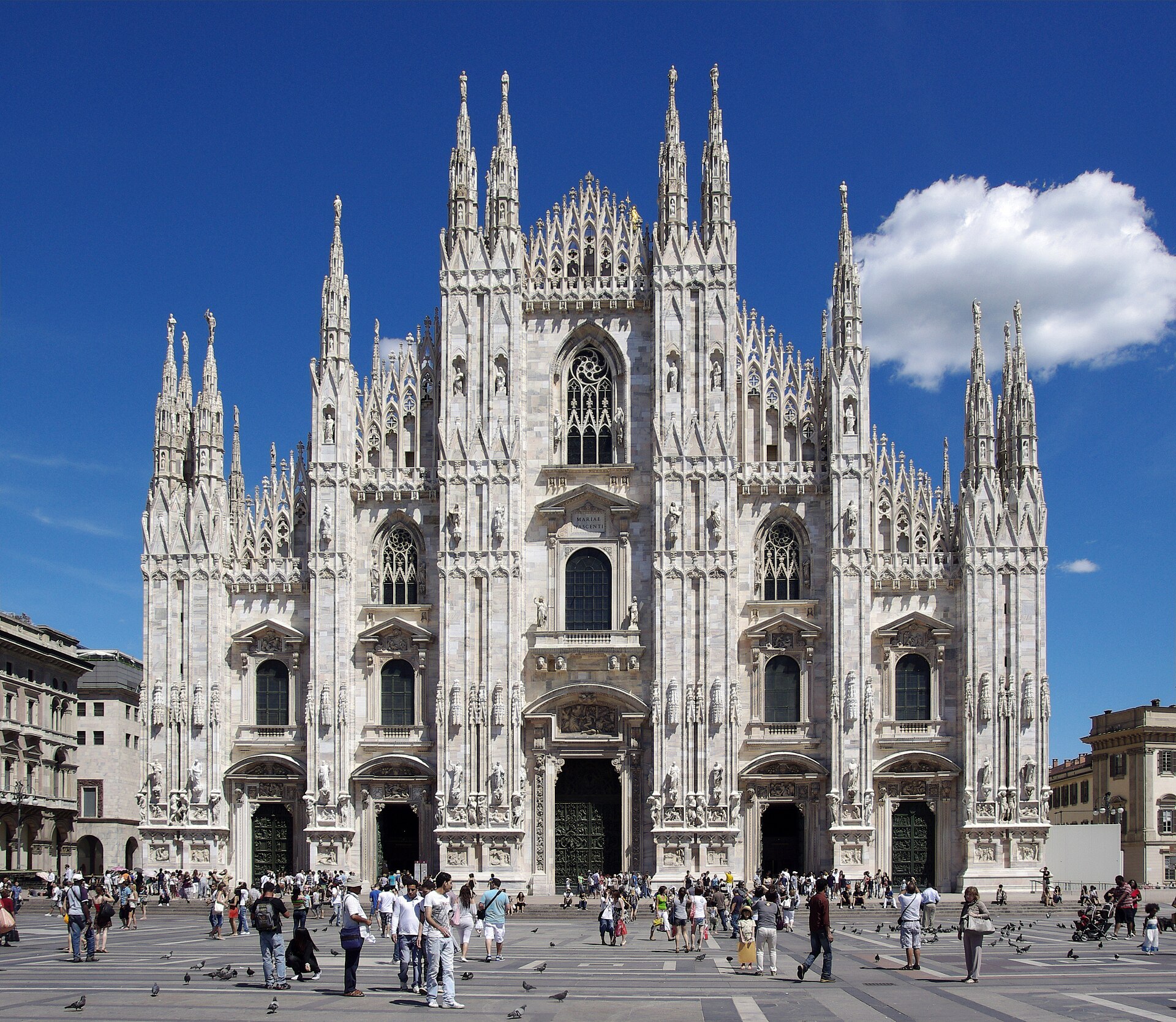 A photograph of Milan Cathedral