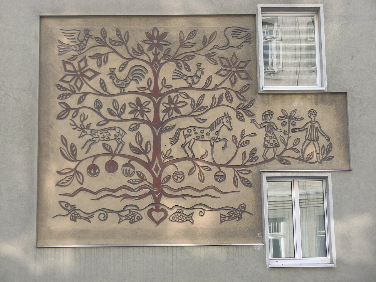 Sgraffito Lebensbaum