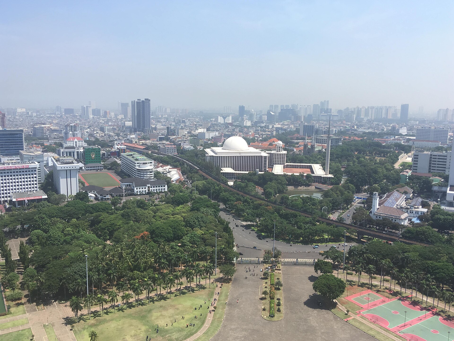 A photograph of Istiqlal Mosque