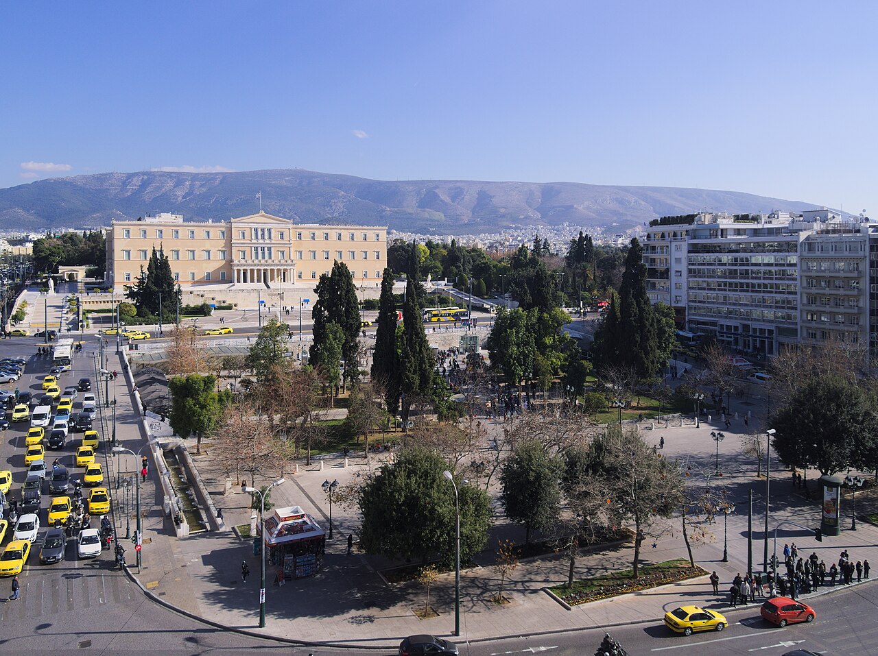A photograph of Syntagma Square